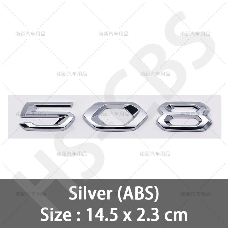 3D ABS 408 4008 508 5008 508L Letter Emblem GT Rear Trunk Badge Logo For 9rdc 408 508 4008 5008 508L Car Styling Accessories rdc9