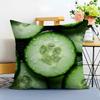 Healthy Delicious Fresh Food Anime Health Cushion Cover Washable Linen Pillowcase Soft  for Sofa Bed Cozy Home Room Decor