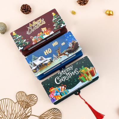 Enveloppes d'argent de Noël à 7 fentes Scène saisonnière Accessoire Porte-cartes d'enveloppes d'argent de Noël Pour les réunions, les voyages, sous l'arbre, le chevet
