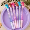 6Pcs Little Fresh Fairy Neutral Pen; Liquid Colorful Quicksand Pen; Black Water-based Pen Student Supplies
