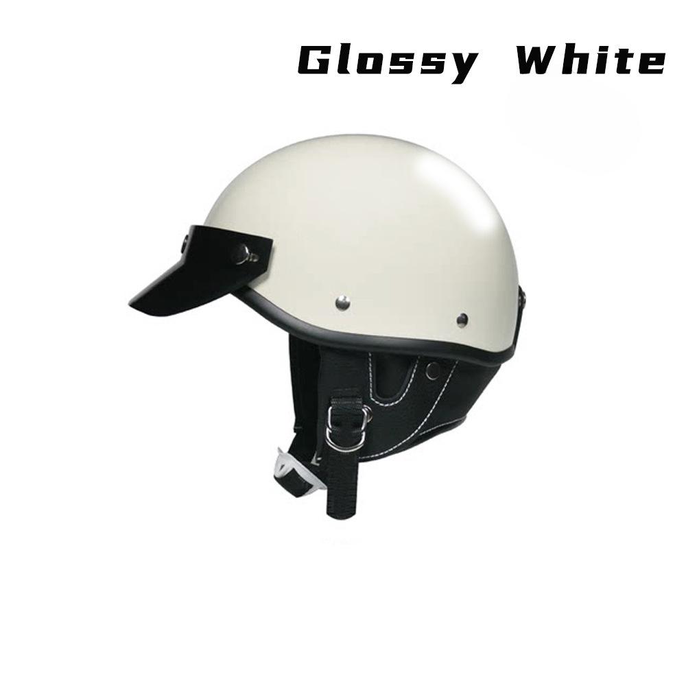 

Винтажный шлем Harley Полушлем Четыре сезона Тренд Электромобиль Маленький корпус шлема XL слоновая кость