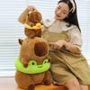 Summer swimming ring capybara doll frog chick pink rabbit kapibara plush toy throw pillow