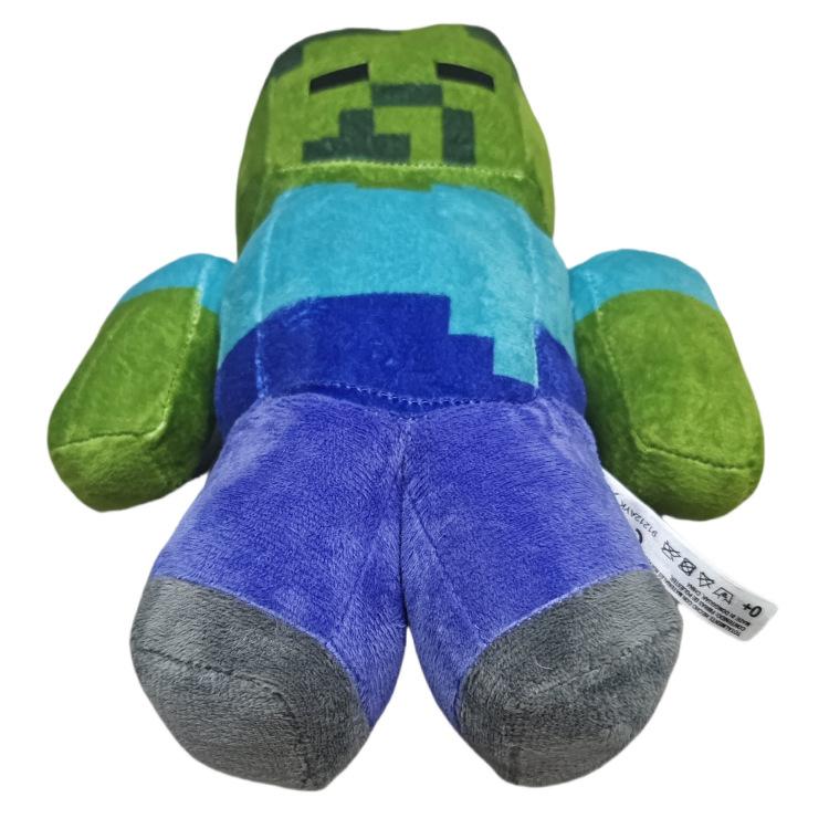 Cartoon Animation Minecraft Green Zombie Plush Toy Purple Green Robot Doll Children's Doll Doll