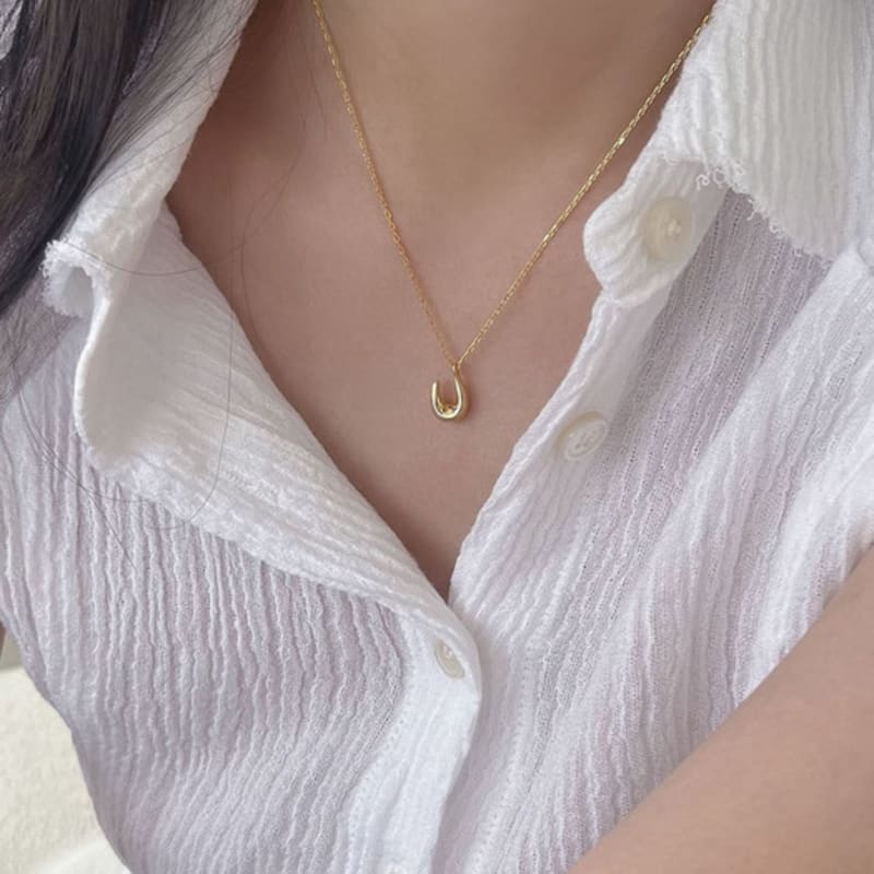 Youngglow Silber 925 Haken Anhänger Halskette (2 Farben)