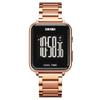 Skmei Mens Waterproof Chronograph Wristwatch Stainless Steel Strap Electronic Clock Back Light Calendar Digital Watch 1852