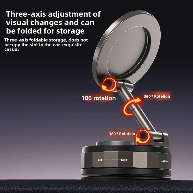 Vacuum Adsorption Magnetic Car Mobile Phone Holder Rotating Folding Suction Cup Car Navigation Mobile Phone Holder