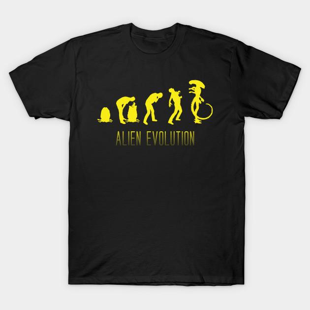 

Men Black Print T-shirt Alien Evolution No-Cut Transfer Paper Print Cotton Tshirt S чорний