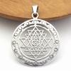 Yantra, Indian Hinduism, Amulet, Divine Geometry, Pendant Top, Silver
