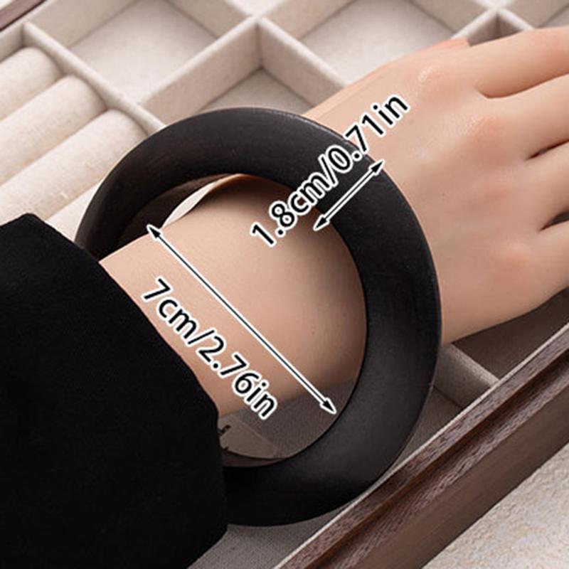 Chinese Retro Ethnic Style Wooden Bracelet with a High-end Feel Simple and Niche Solid Wood Element Bracelet Handmade Accessory