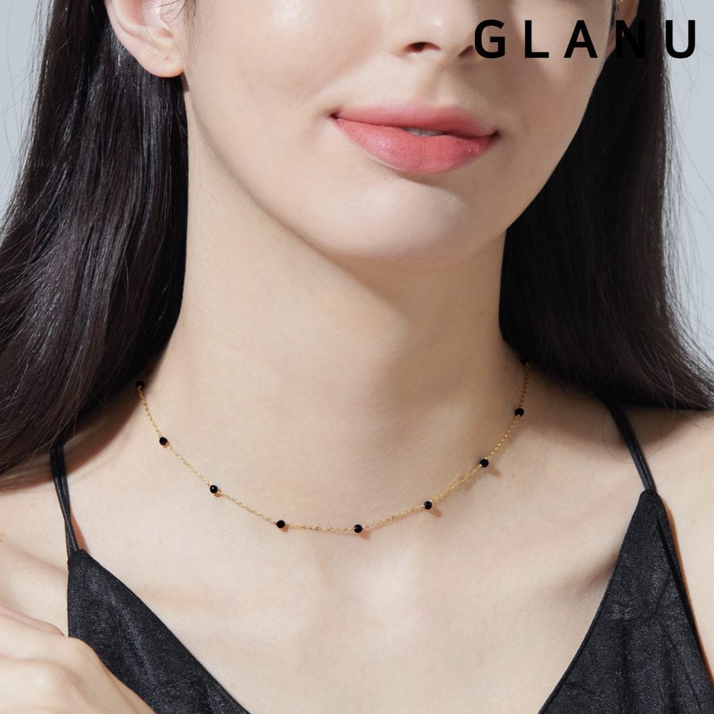 

Намисто Granu 14K Monica з натуральною чорною шпінеллю