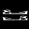 Wave Flame Graphics Car Body Side Stickers Flame Stripe Decals for Car Universal Vinyl Waterproof