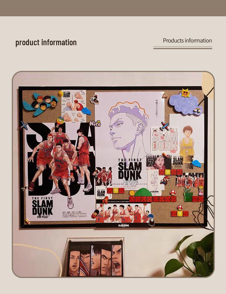 Punch-Free Felt Wall Sticker Display: Cork Board & Photo Background for Living Room Décor