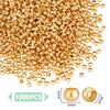 1000Pcs Brass Crimp Beads, Rondelle, Golden, 2x3mm, Hole: 2mm