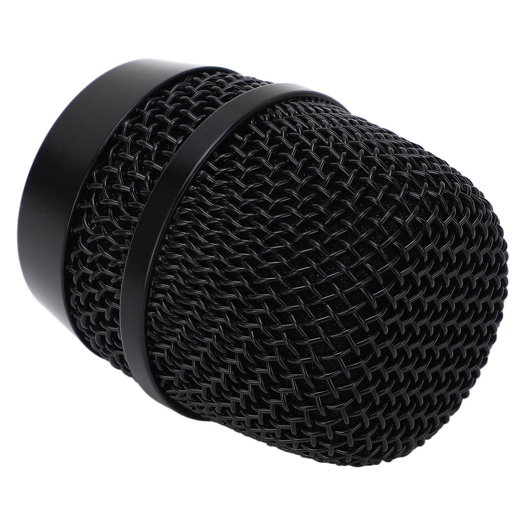 Microphone Grill with Mic Windscreen Cotton Microphone Grille Ball Head Replacement for BBS666 Black