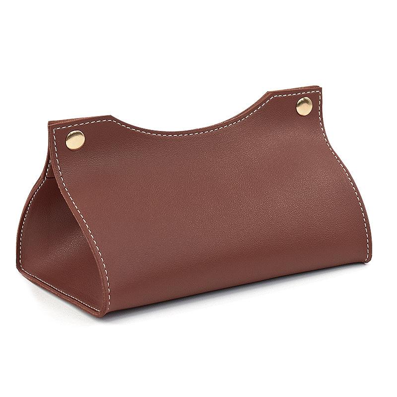New Tissue Box Holder Home Living Room Coffee Table Desktop Simple Napkin Box Kitchen Storage Paper Box PU Leather Organizers