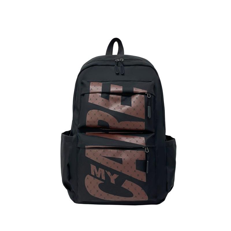 Letter Print Men's Backpack Women's Backpack Large Capacity Student Schoolbag