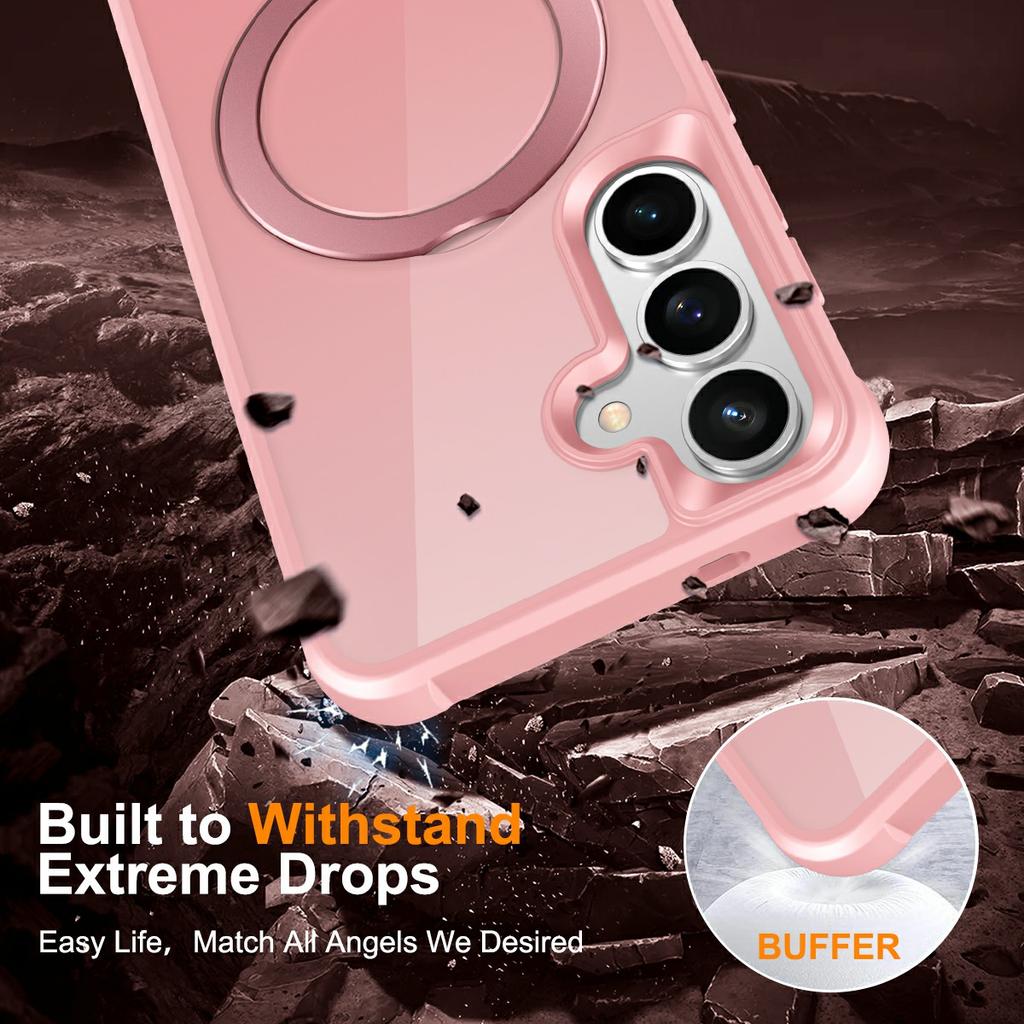 For Samsung Galaxy S26+ Magnetic Case Ring Holder Kickstand TPU + PC Phone Cover