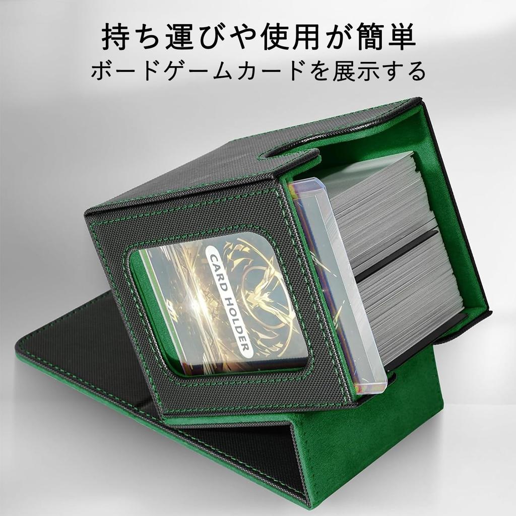 Deck Trading Card Card Game Deck Magnetic Holds 100 Waterproof PU Sleeve Top Loader Vertical Includes 2 Dividers 1 for Duel Masters Case, Case, Box,
