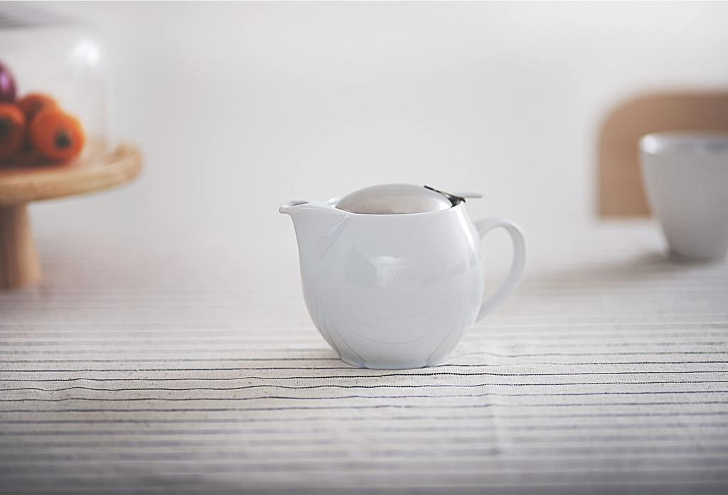 ZEROJAPAN Universal Teapot for 3 People, BBN-02 WH, White