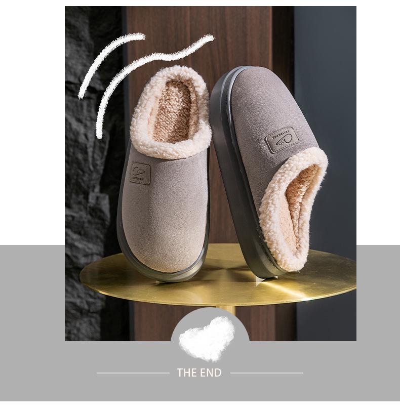 Dámské a pánské bavlněné pantofle: Teplé, Protiskluzové, s Tlustou Podrážkou, Sametově Podšité pro Podzim/Zimu