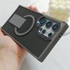 Luksusowe Składane Magnetyczne Etui na Telefon Magsafe Dla Samsunga S25 Plus S23 S24 Ultra Platerowana Ramka Obiektywu Matowe Matowe Tylne Etui