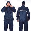 Mens Waterproof Rain Suit Hooded Reflective Rain Jacket and Pants Set for Cycling Motorcycle Outdoor Rain Gear