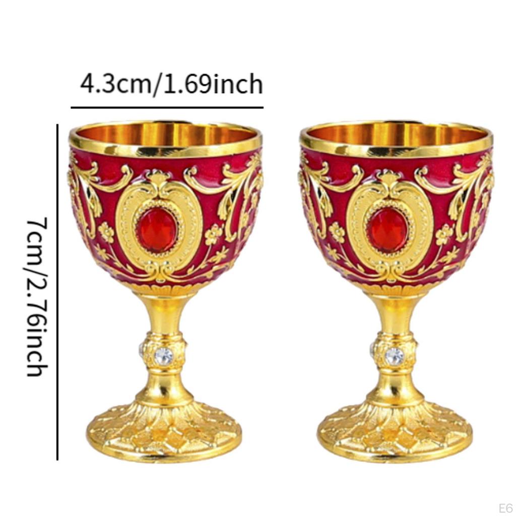 2 Easy Clean Goblet Home Decorative Ornament Birthday Gift Unbreakable Engraved Handmade