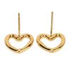 Ear Studs Hollow Heart Shape Exquisite Fashionable Versatile Stud Earrings for Daily Dating Work