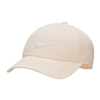 Nike Embroidered Logo Cotton Baseball Cap Unisex Hats Beige FB5368-838
