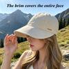 Women Sun Hat Wide Brim Hat Ponytail Baseball Cap Foldable Packable for Summer Beach Golf Hiking Fishing