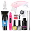 Poly UV Gel Kit All for Manicure Gel Nail Extension Set Slip Solution Builder Acrylic Gel Polish Nail Art Tool Design Fingertips