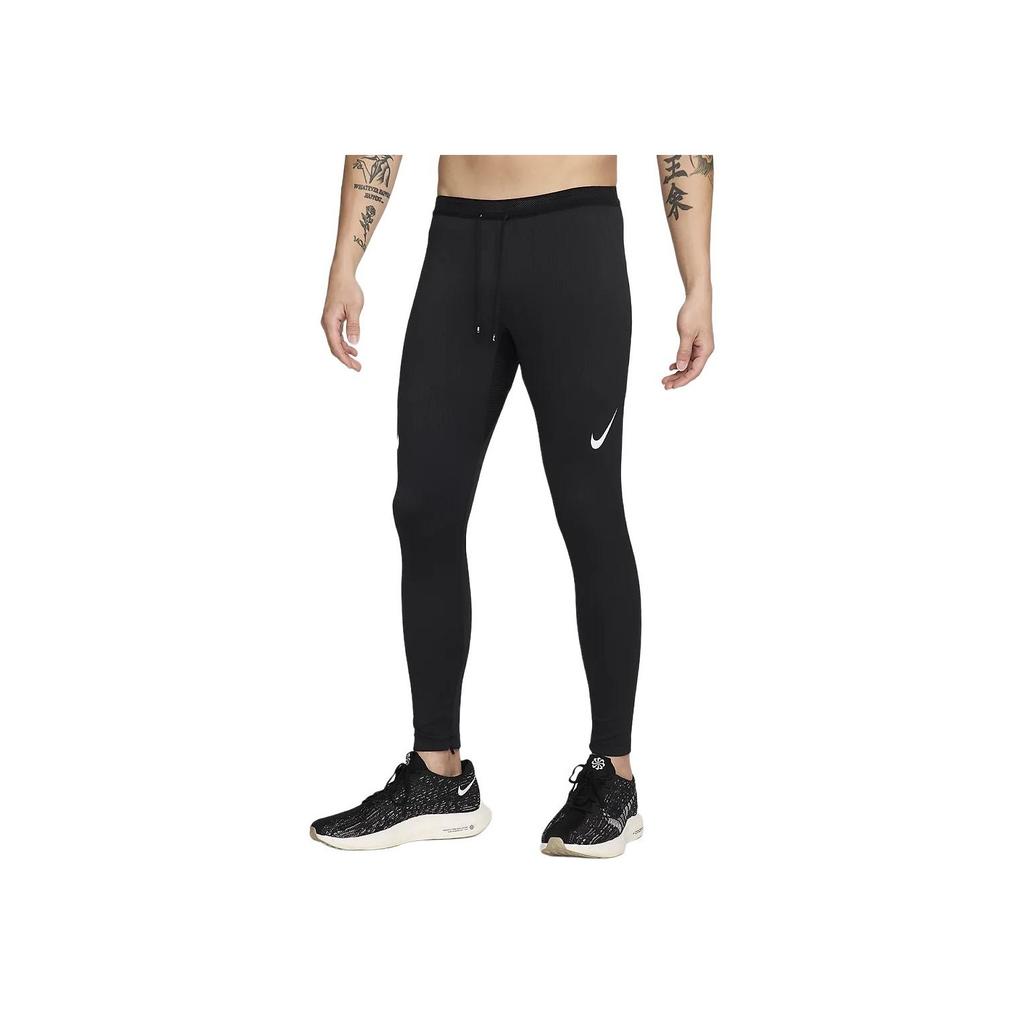 Nike Aeroswift Logo Print Elastic Waistband Tapered Sports Pants Men Pants Black FN3368-010
