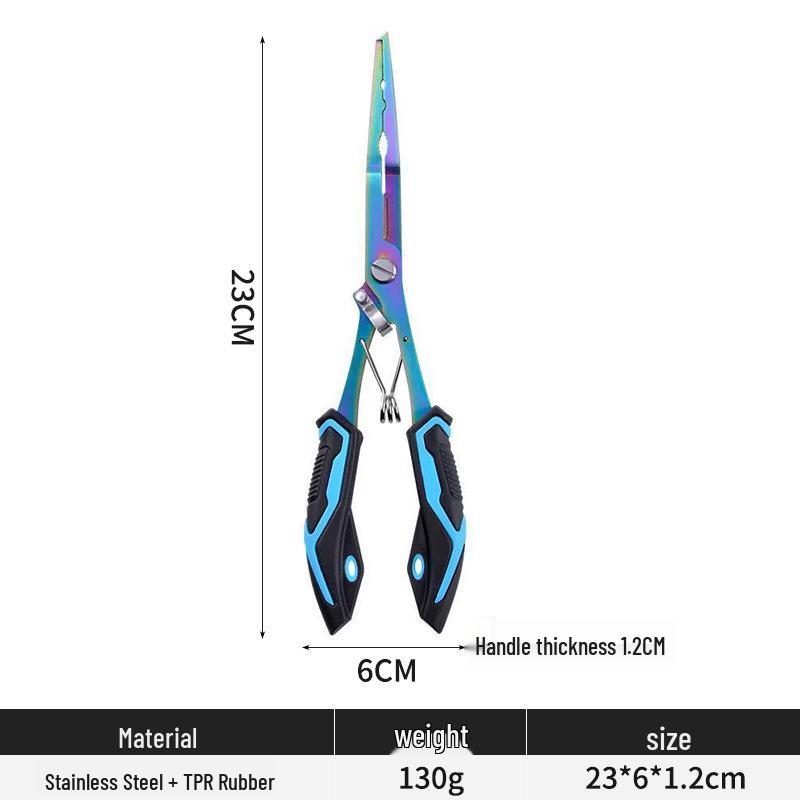 Premium Multi-functional Fishing Pliers with Straight & Flat Jaw - Hook Remover, Scissors, Fish Control