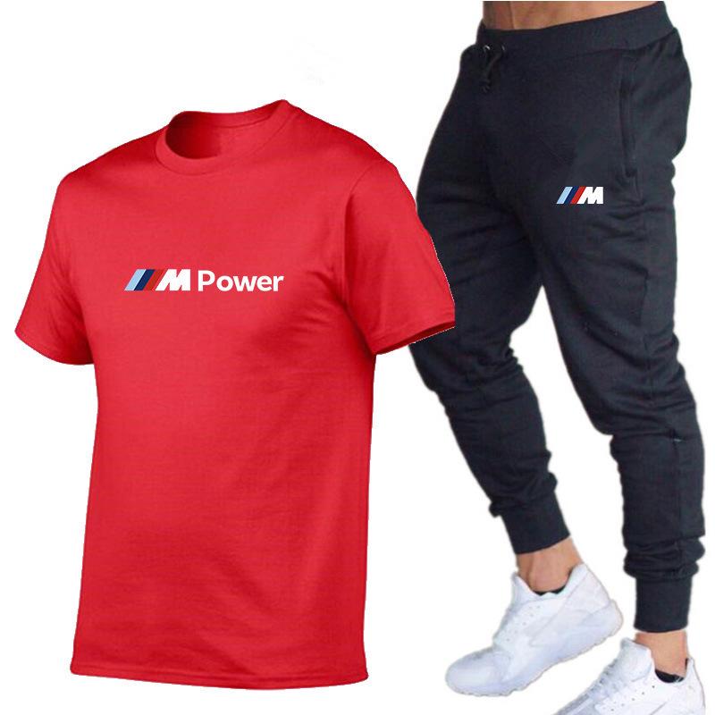 2023 Spring/Summer Cotton Short Sleeve & Long Pants Sports Set - Breathable, Versatile, Customizable
