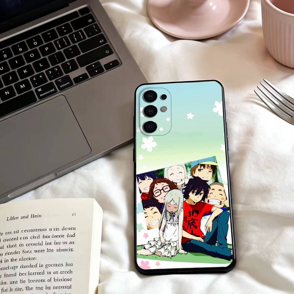 AnoHana M-Meiko Anime H-Honma Phone Case For Samsung S25,24,23,22,30,21,10,9,Ultra,Plus,Lite,FE,4,5 G Soft Black Case