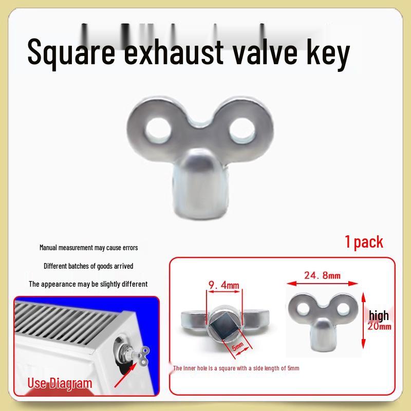 Radiator Air Vent Key Wrench - Manual Bleed Valve Accessory