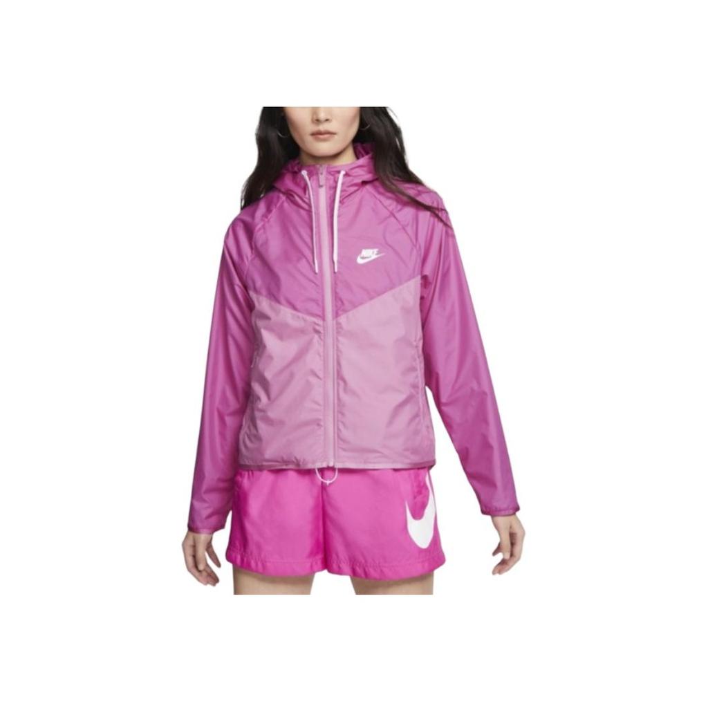 Nike Sportswear Windrunner Color-Block Zip-Up Hooded Waterproof Jacket Women Outerwear Pink BV3940-691