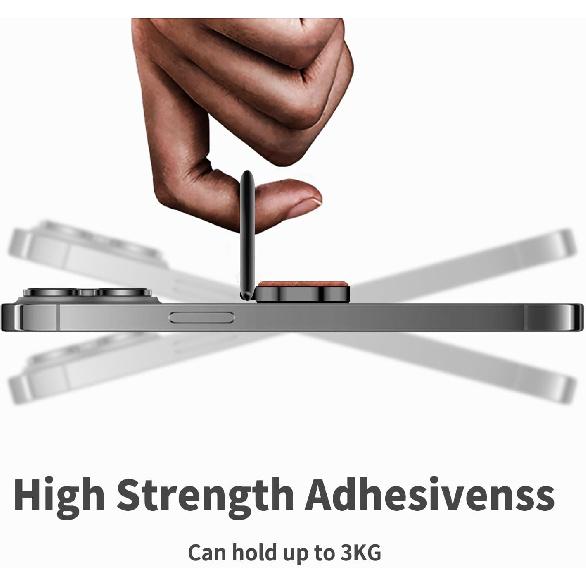 Carveit Wooden Cell Phone Ring Holder Finger Stand Metal Grip Hook Phone Kickstand Compatible with S24 Ultra S23 iPhone 16 Pro Max 13 14 15 Pixel