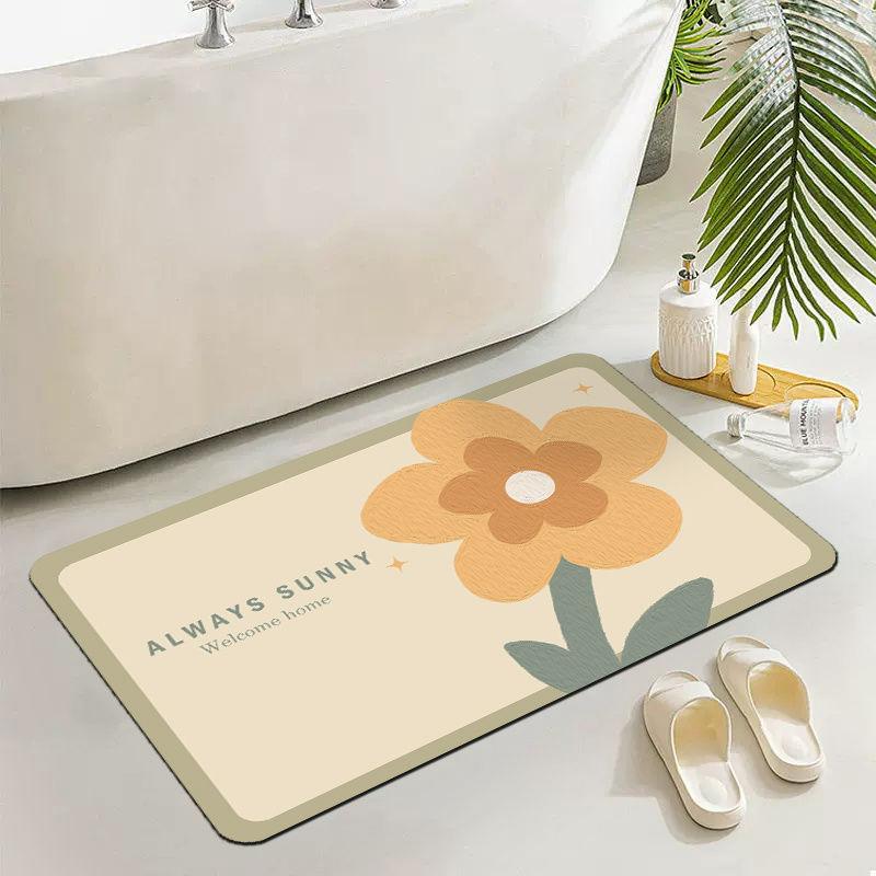 Bathroom floor mat, absorbent diatom mud floor mat, toilet bathroom absorbent mat, floor mat for home decoration