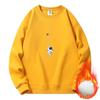 Maglione a collo tondo ispessito in pile da uomo e donna, maglione pullover largo alla moda, top per coppia, camicia base versatile
