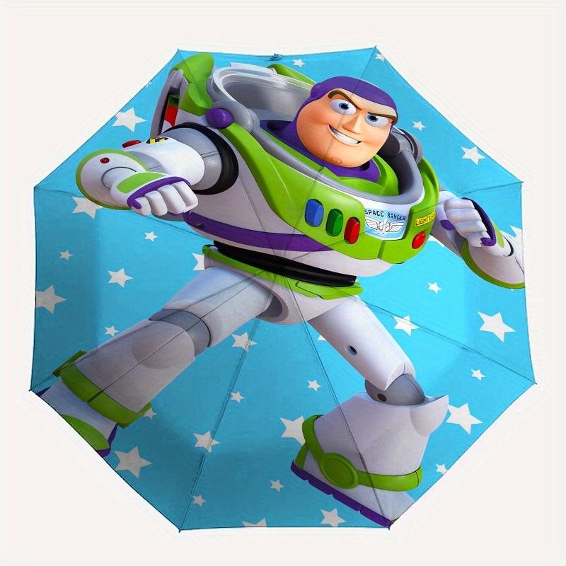 Buzz Lightyear,Space Ranger Automatic Opening and Closing Umbrella - 8-rib Folding Design, Lightweight and Portable, Suitable for Daily Busi