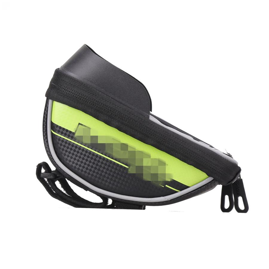 

Motorcycle ATV Handlebar Mount Holder Storage Bag Green For GPS Phone