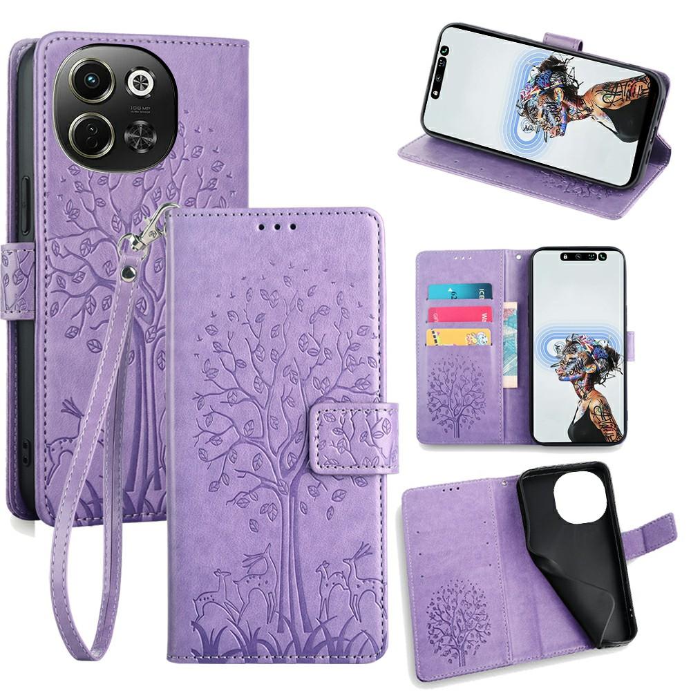 For TECNO Pova 6 Neo 5G/Spark 30 5G Case PU Leather Wallet Phone Cover Tree Deer Imprinted