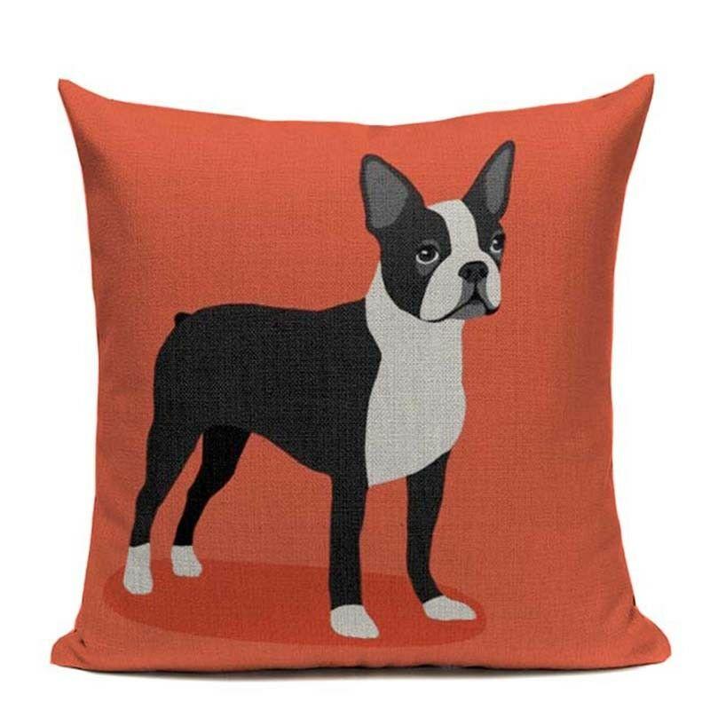

Versatile Boston Terrier French Bulldog Pillow Case Ideal For Any Home Decor E
