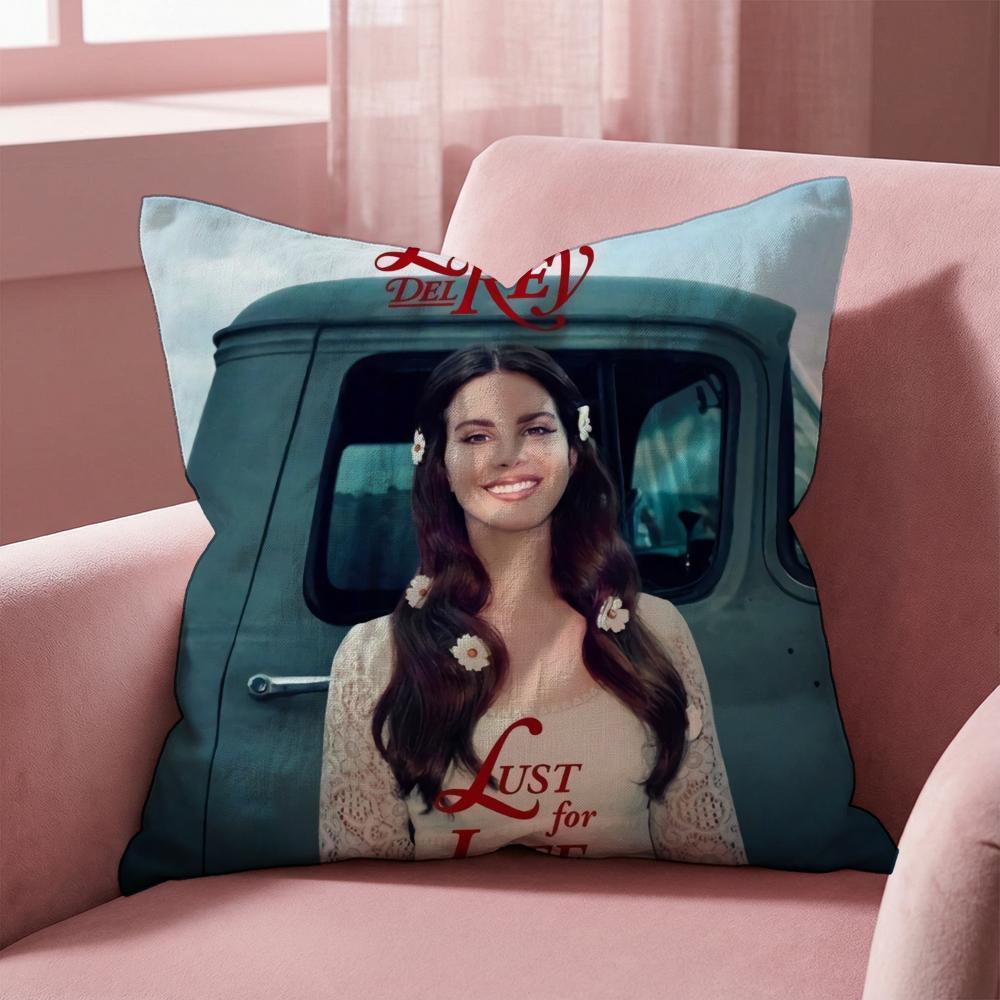 Singer L-Lana Del Rey Cushion Cover Multi-Scene Pillow Cover for Home & Car - Reversible, Soft & Durable for Daily Use