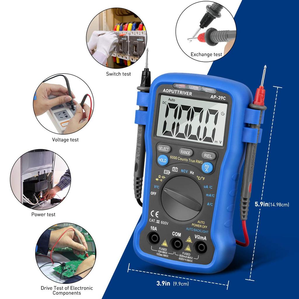 Digital Multimeter Auto Ranging TRMS Multimeter AP-39C