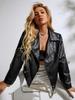 New Slim Fit Leather Motorcycle Jacket for Women - Spring & Autumn