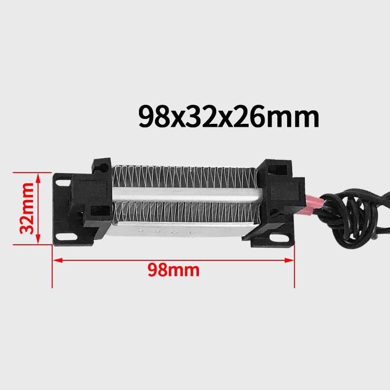 12В 24В 110В 220В 100Вт Безопасный Электрический Изолированный Керамический Термостатический Высокомощный 98*32мм PTC Нагревательный Элемент Нагреватель 12V 100W