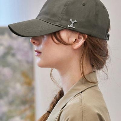 VARZAR VA Curved Stud Ball Cap Brown