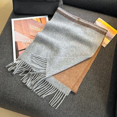 Winter  Wool Scarf Women Luxury Two-Sides Cashmere Scarf Thickened Warm Shawl Classic Tassels Scarf Solid Soft Shawl